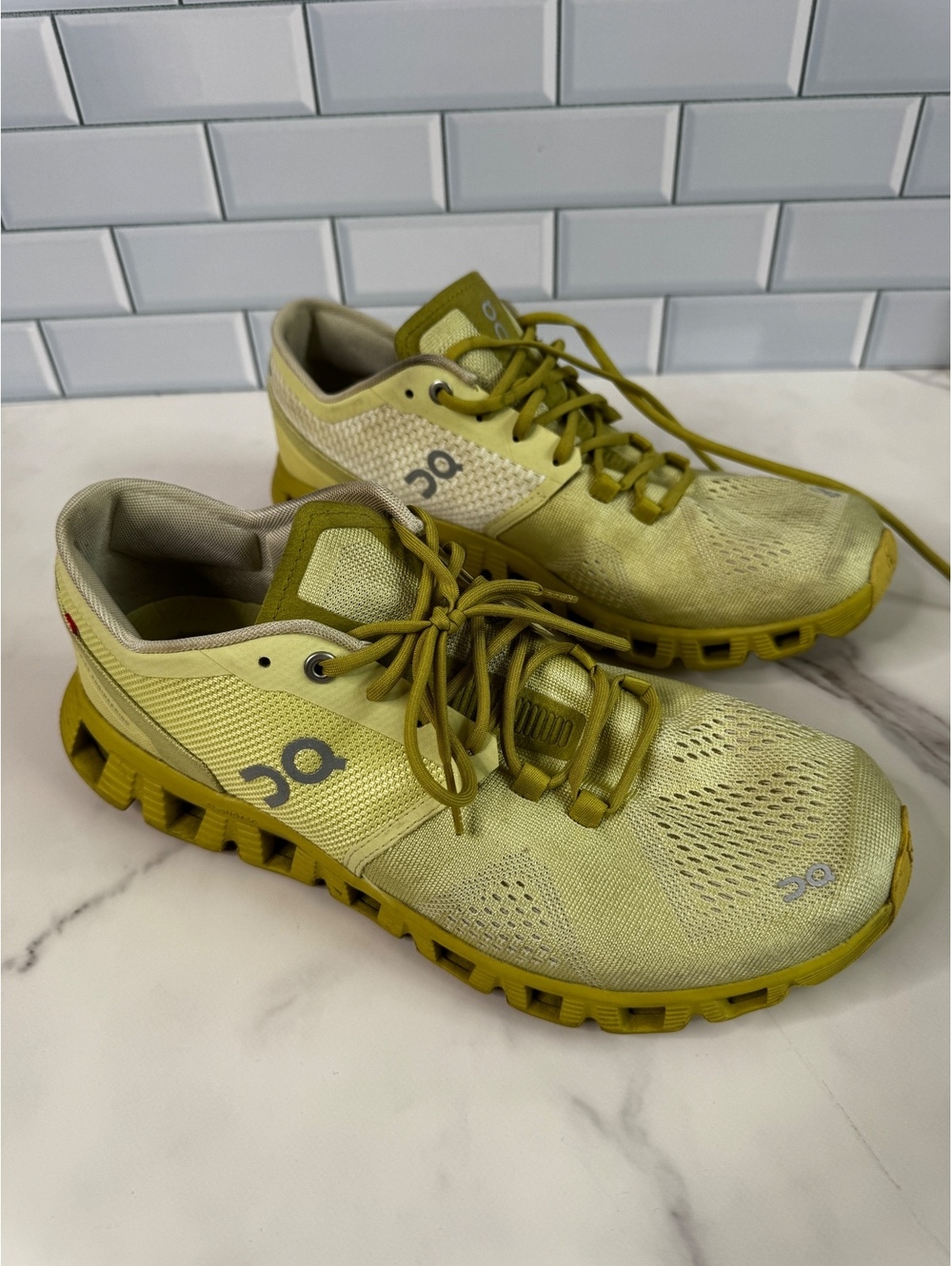 On Cloud X Women’s Size 10 Glade Citron Green CloudTec Running Training Shoes